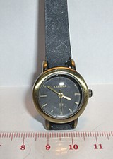 "KAHUNA" LADIES SMALL SIZE BRONZE COLOUR BLACK DIAL STRAP WATCH