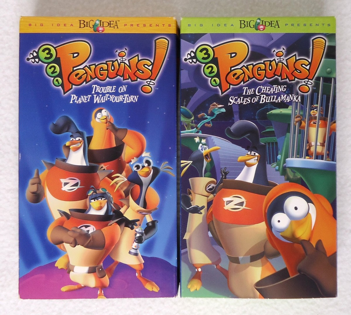 3 2 1 Penguins VHS Lot of 2 Planet Wait-Your-Turn Cheating