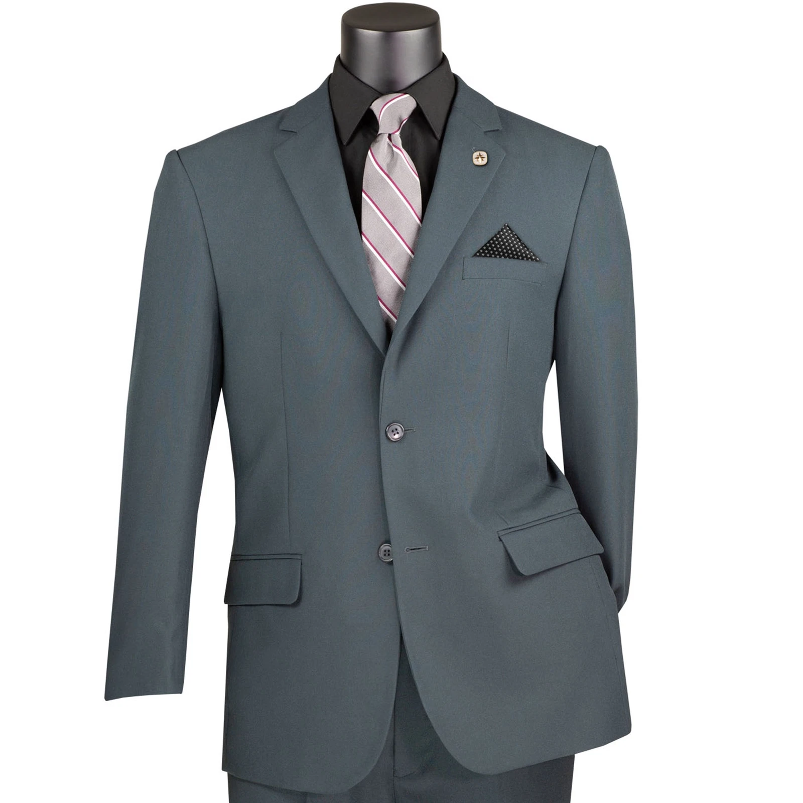 LUCCI Men's Charcoal Gray 2 Button Classic Fit Poplin Polyester Suit - NEW
Opens in a new window or