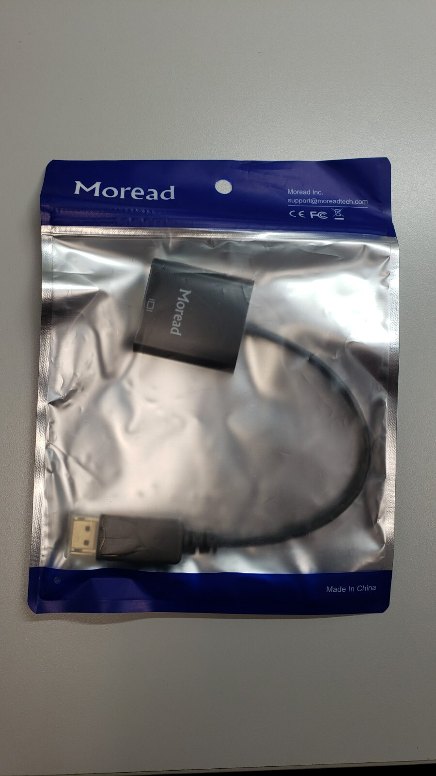 Moread DisplayPort (DP) to DVI Adapter, Display Port to DVI-D, Gold-Plated - NEW