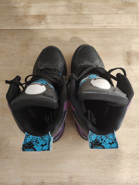 Reebok Blacktop Battleground Pump Black/Purple Size 6 - New