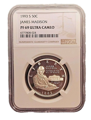 1993 S James Madison Commemorative Proof Silver Dollar NGC PF70 | eBay