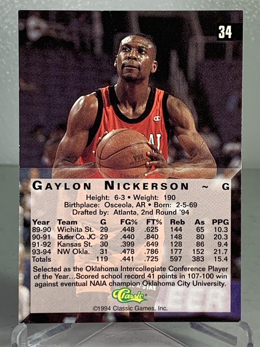 1993-94 Classic 4 Sport Gaylon Nickerson #34 Oklahoma City