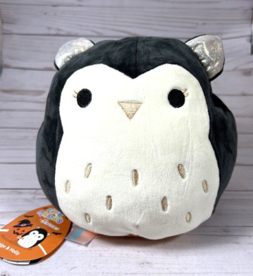 Squishmallows Paige Holly Plush 8'' Flipamallow Pumpkin Witch into Black Owl 2022