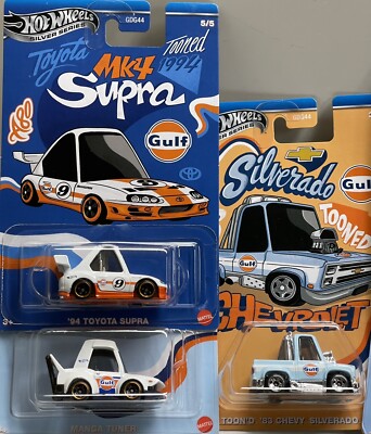 2025 Hot Wheels GULF TOONED Complete 5 Car Set DODGE CHARGER