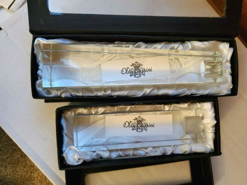 Vintage Signed 10" & 6" Cut Crystal Oleg Cassini Candle Holders ~ VGC - Picture 2 of 10