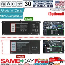 H5CKD/JK6Y6 Battery For Dell Inspiron 5301 5401 5408 5508 Latitude 3410 3510 US