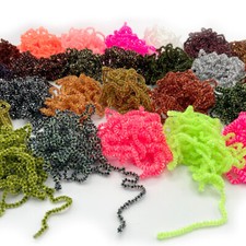 SPECKLED CRYSTAL CHENILLE - Hareline Fly Tying Variegated Material - 25 Colors!
