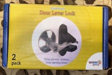 DOOR LEVER LOCK NEW 2 Pack WAPPA BABY Child Proof NO TOOLS NEEDED Rotates NIB