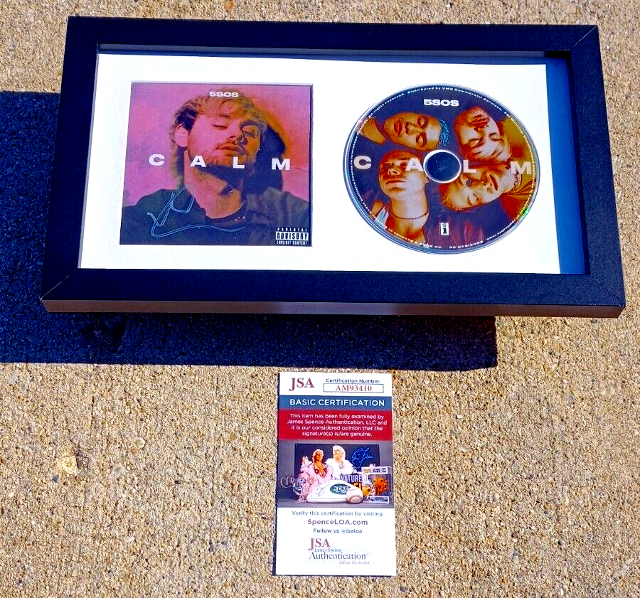 5 SECONDS OF SUMMER Michael Clifford SIGNED + FRAMED Calm CD JSA