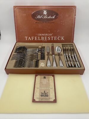 Vintage WMF CROMARGAN Germany Stainless 24 Piece Set Original Box
