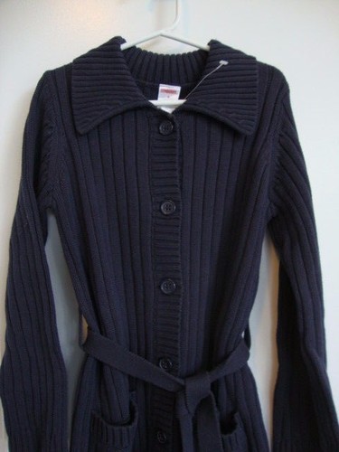 GYMBOREE PETITE MADEMOISELLE Navy Blue Long Cardigan Sweater Girl Size 6 NWT - Picture 3 of 10
