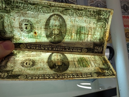 Lot of 7 x 1928 $20 Green Seal Federal Reserve Notes - Picture 16 of 19