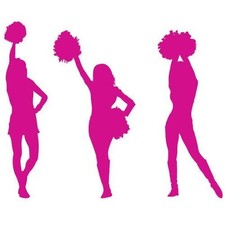 Cheerleaders Set of 3 Car Vinyl Stickers - SELECT SIZE
