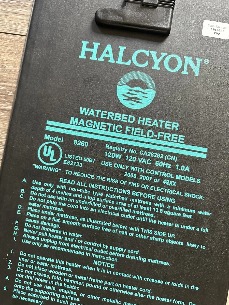Halcyon 8260 Water Bed Heater for Waterbeds *TESTED* | eBay