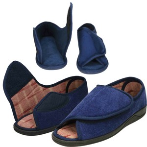 open toe velcro slippers