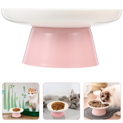  Household Cat Bowl Neck Protection Raised Cat Bowl Multi-function Cat Tray