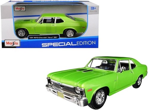 1970 Chevrolet Nova SS Diecast Model Car Metallic Green 1/24 by Maisto