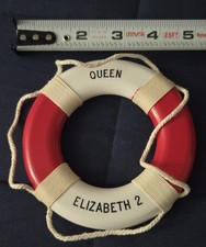 QUEEN ELIZABETH 2 CUNARD LINE - LIFERING 4.5" DIAMETER