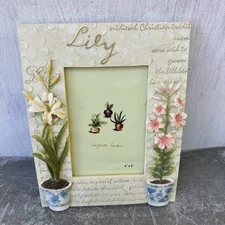 Lily’s Garden flowers 3D 4x6" photo picture frame