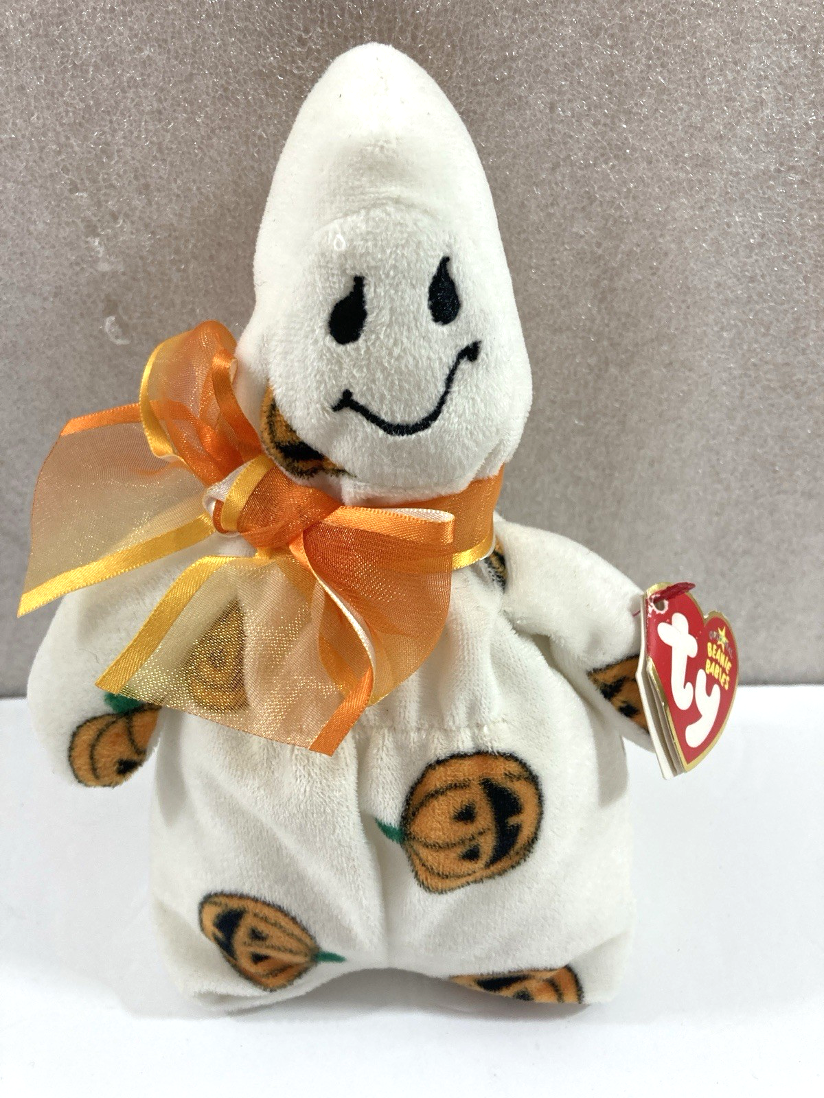 Ty Beanie Babies Ghoulish Halloween Ghost beanbag plush w/Tag 2006