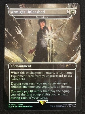 1x MTG Armiger Unleashed - Forge Anew (Rainbow Foil) - (SLD) #7002 - Magic