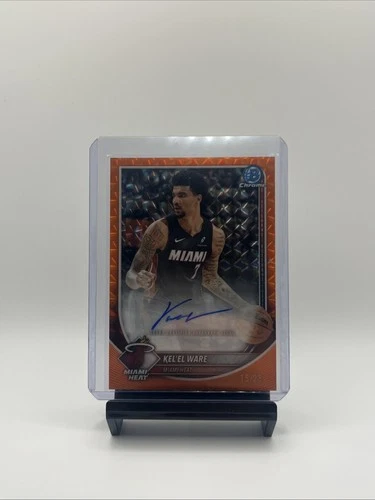 2025-26 Bowman - Chrome Autographs Kel'el Ware #BCA-KW Orange Refractor /25 (AU)