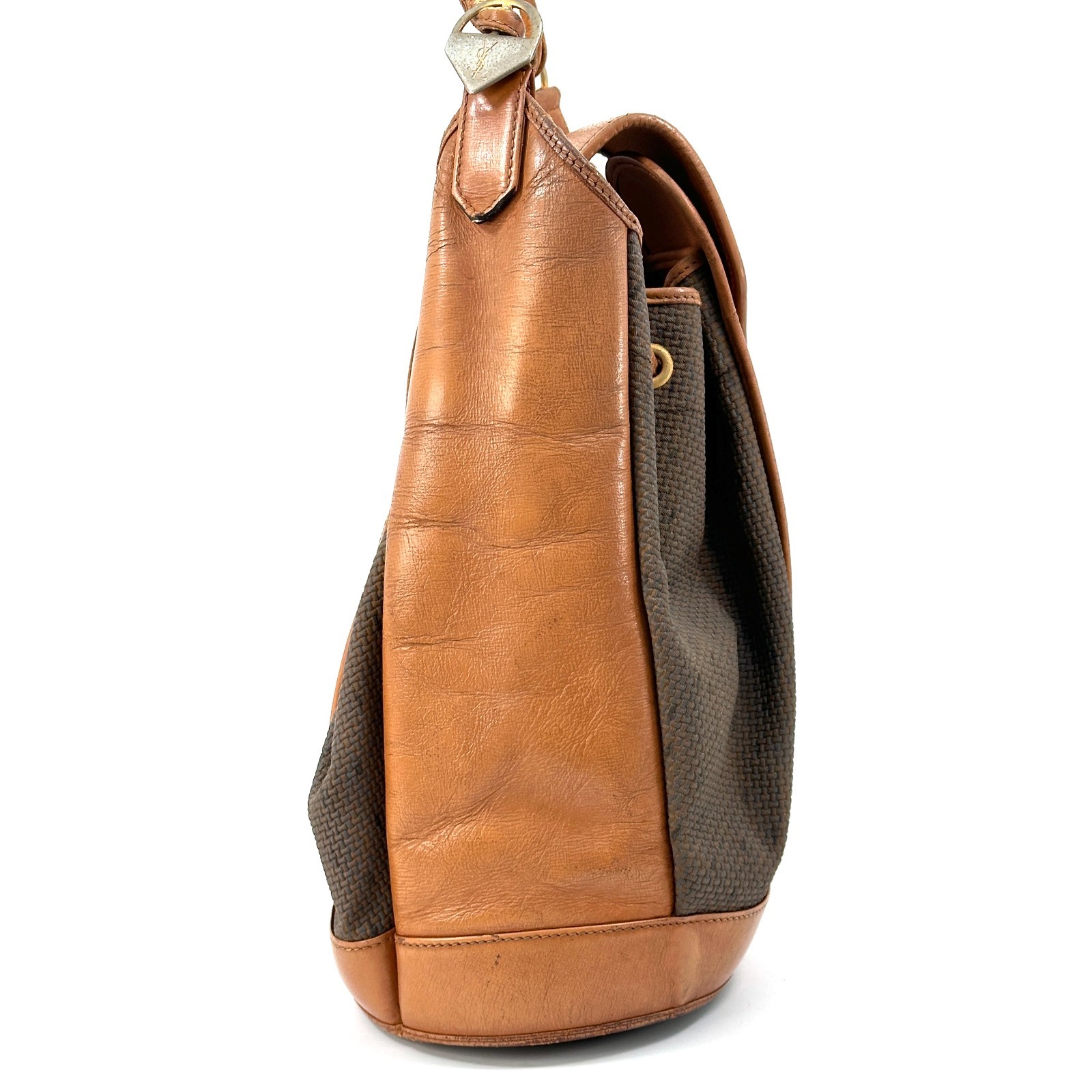 Borsa a tracolla Saint Laurent in pelle PVC con coulisse YSL vintage autentica