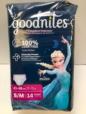 Goodnites Girls Nighttime Underwear, Frozen, S/M, 14 count