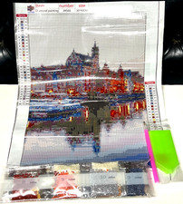 New 12x16 in. Waterfront Cityscape Diamond Art Kit