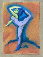 Kees van Dongen (Handmade) Mixed Media Paper Drawing Signed and Stamped