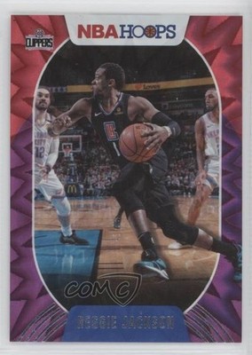 2020-21 Panini NBA Hoops Purple Explosion Reggie Jackson #21 04ag
