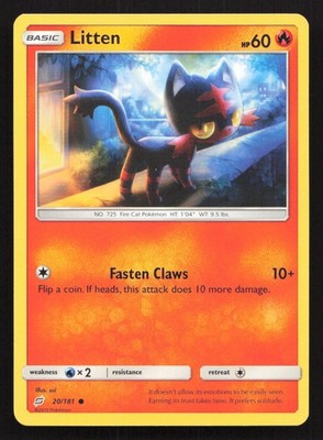 Litten Common SM - Team Up 20/181 NM
