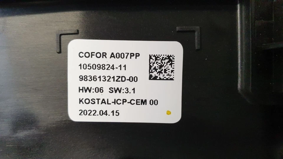 CITROEN C5 X MK1 (E43) 2022 CLIMATE CONTROL & HEATED SEATS CONTROLS 98361321ZD - Image 3 of 4