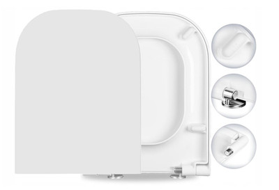 Ramm Toilettensitz passend Roca Gap, weiß, Softclose