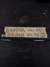Nirvana Live VHS Live On Saturday Night Live One Of A Kind Tape With Santana