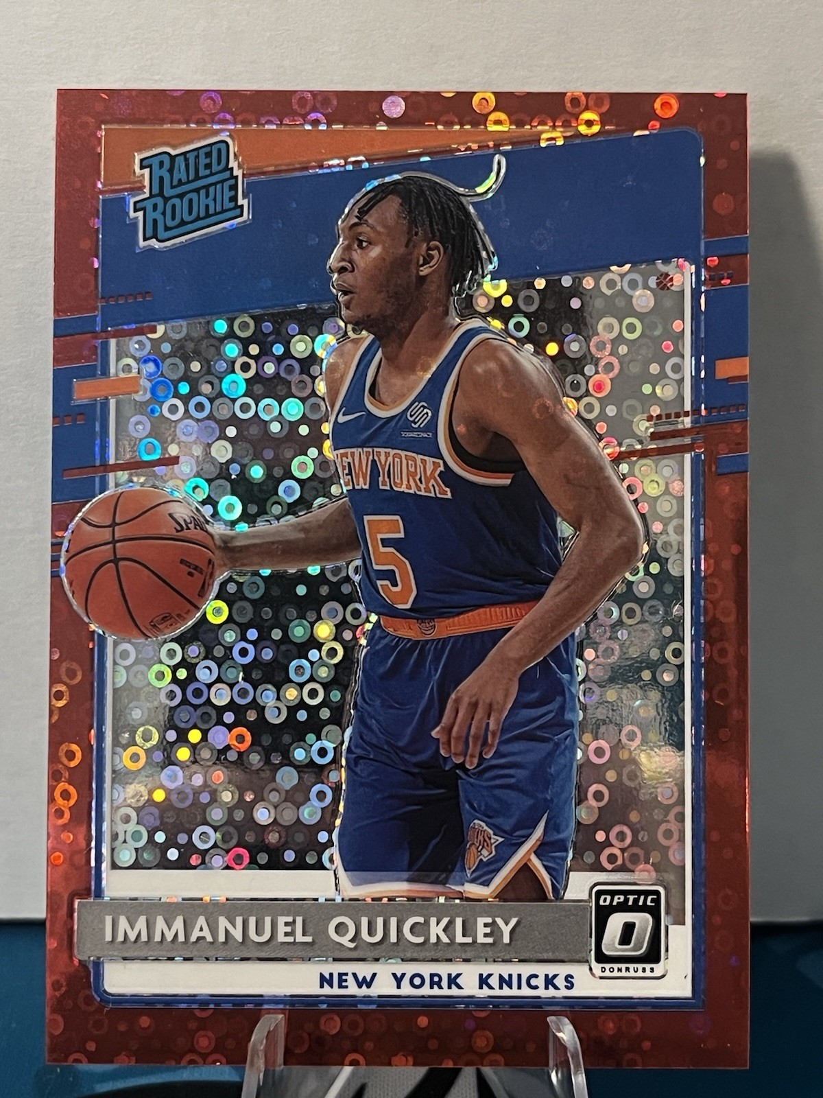 2020-21 Panini Donruss Optic Football Immanuel Quickley Red Fast Break RC /85