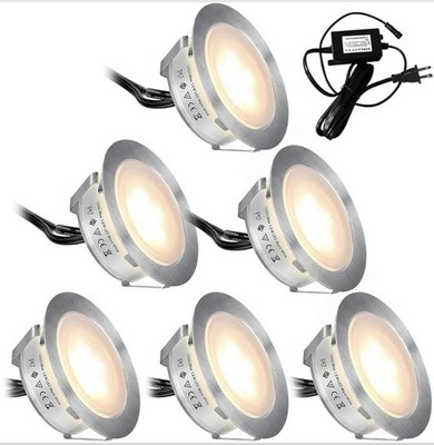 SMY Lighting Recessed LED Deck Lights Kits 6 Pack, (Upgrade Version) Deck Lig...