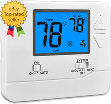 Non-Programmable Thermostats for Home 1 Heat/1 Cool Conventional