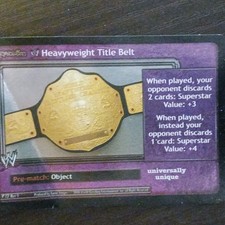 WWE Raw Deal  Revolution WWE Heavyweight Title Belt Prematch Object Prize Card 