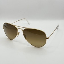 Ray Ban RB 3025 112/M2 Aviator Large Metal Gold Brown Frame Sunglasses 58-14 3P