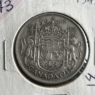Canada 1943 Silver Half Dollar