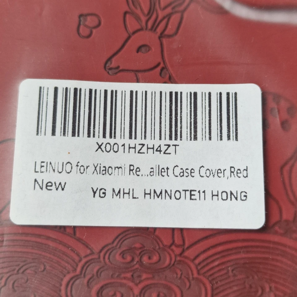 LEINUO Floral Deer Wallet Case for Xiaomi Redmi Note 11 | Kickstand | Non-Slip - Image 3 of 4