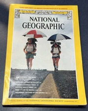Vtg August 1979 National Geographic magazine Walk across America Bird Map Insert