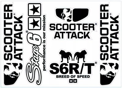 Scooter-Attack Aufkleber 140x100mm