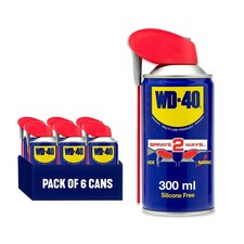 WD 40 Multi Use Lubricant Spray 300ml 6 Pack Wide and Narrow Smart Straw 24.96 per litre