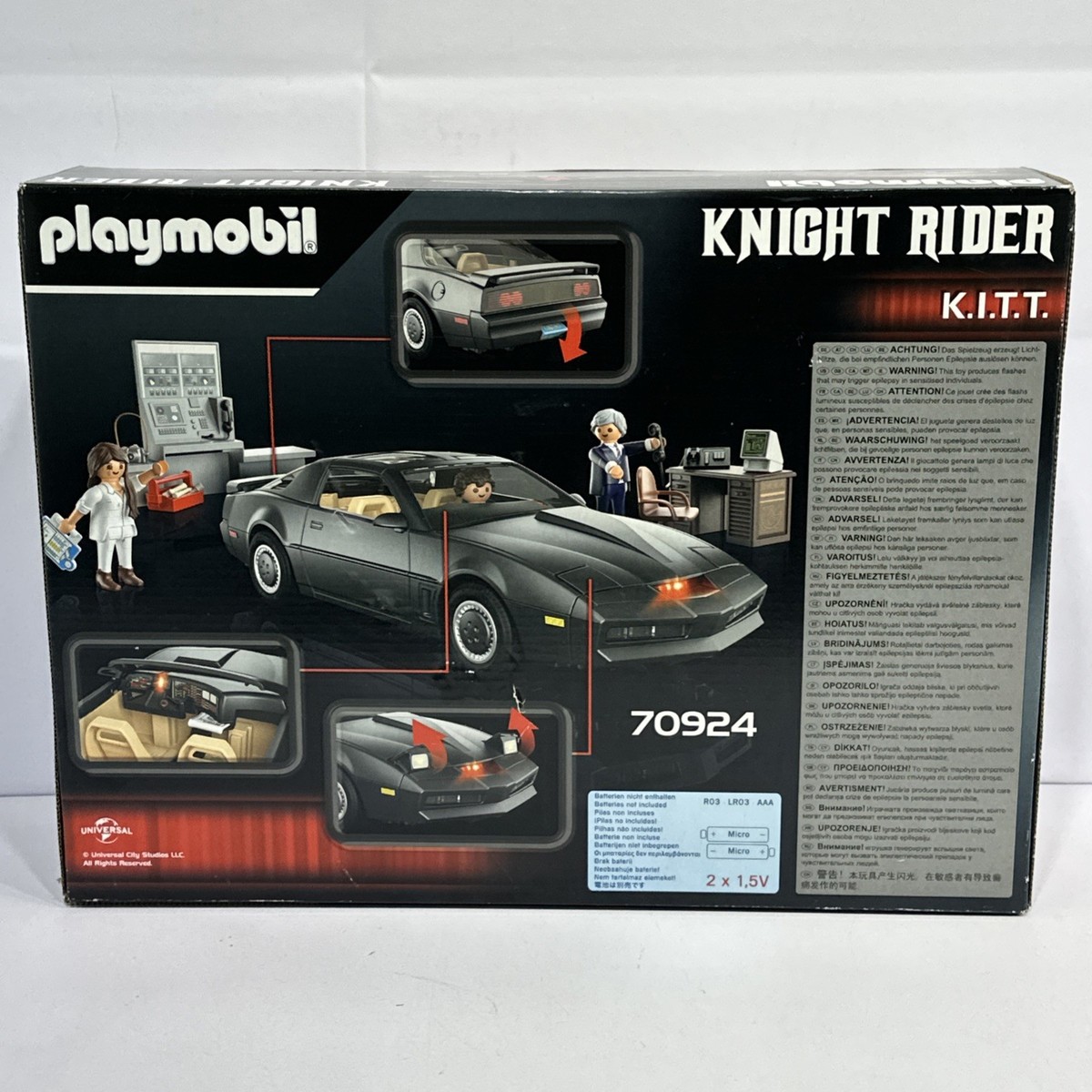 Playmobil Knight Rider K.I.T.T 70924 Car Toy Playset with Lights
