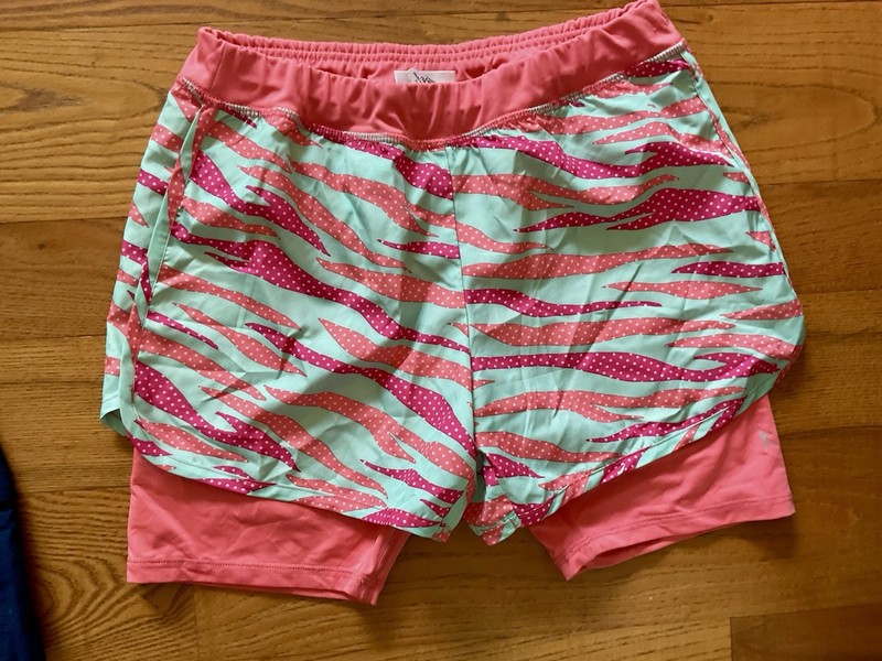 Girls Danskin Now Lined Running Shorts Size L 10/12