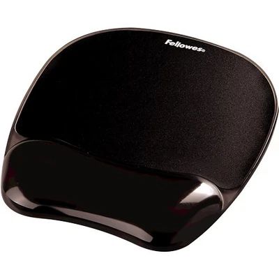 043859527175 Fellowes CRYSTAL mouse and wrist pad gel, black FELLOWES - Photo 1/4
