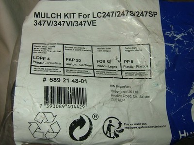 HUSQVARNA 589 21 48-01 ~ Mulchkit für LC247 247S 247SP 347V 347VI 347VE